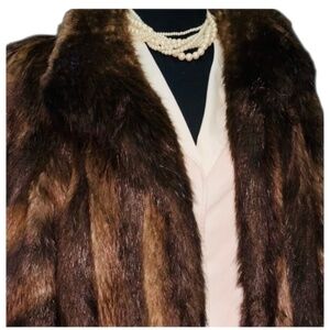🛑 SOLD ‼️AJ GERVAIS FULL LENGTH FUR COAT — GORGEOUS WHISKEY BROWN, SIZE XL